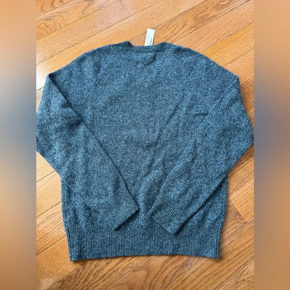 J.Crew Men’s Small Blue Marled 100% Lambswool V-Neck Sweater NWT